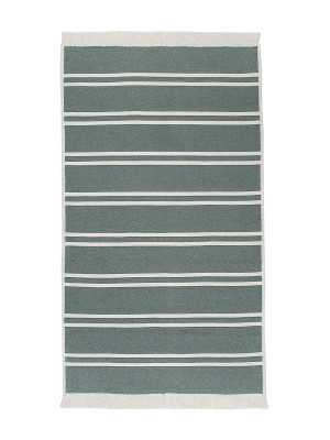 Килим Lotus Home - Infinity Stripe оливковий двосторонній 80*150