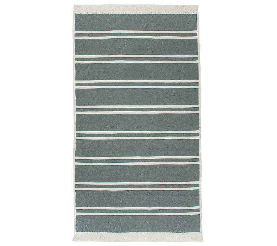 Килим Lotus Home - Infinity Stripe оливковий двосторонній 80*150