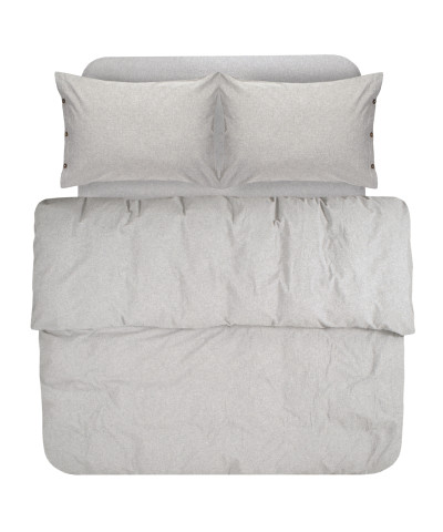 Постільна білизна Lotus Home Washed cotton - Solid light antracite євро
