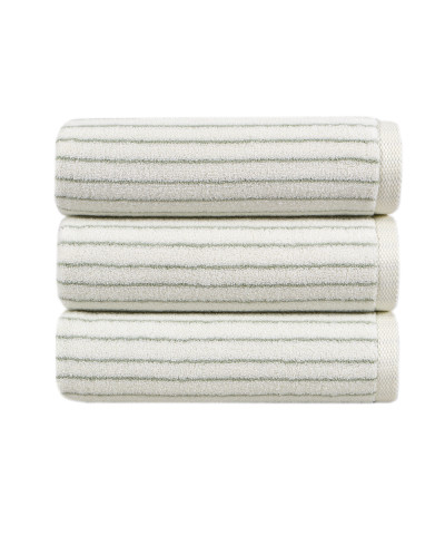 Рушник Lotus Home Готель Premium - Microcotton Stripe Ecru-Sage 70*140 550 г/м²
