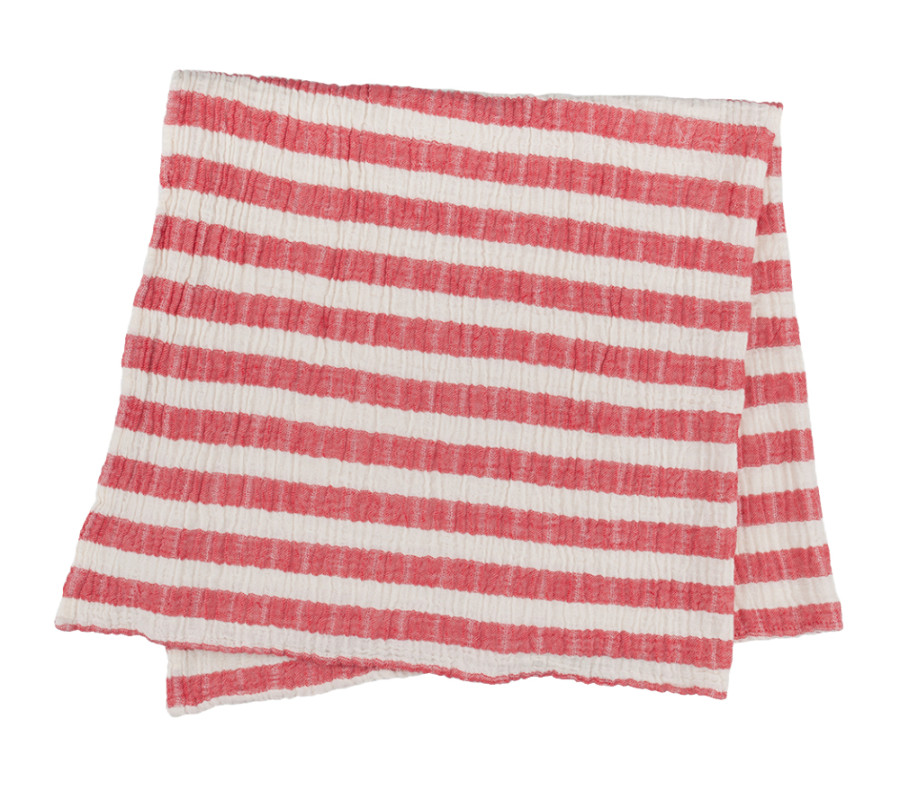 Плед-накидка Barine - Stripe Muslin kirmizi червоний 77*82