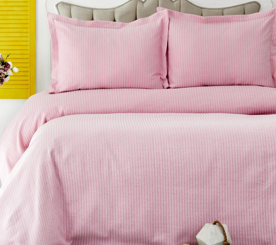 Покривало з наволочками Karaca Home - Cally pembe рожевий 230*240 євро