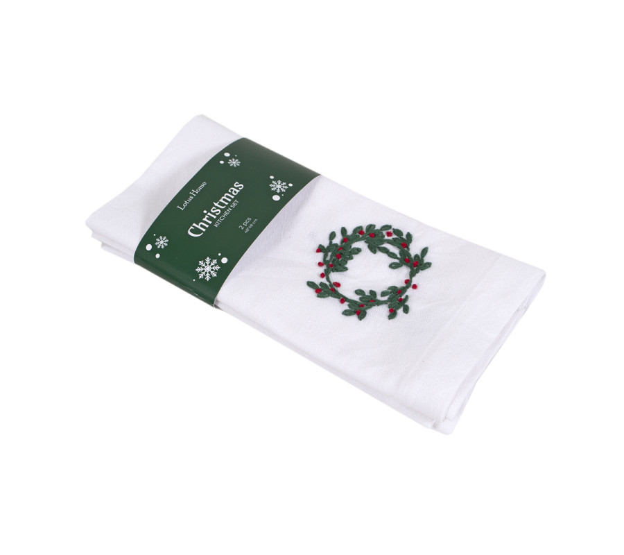 Набір столових серветок Lotus Home - Christmas Mistletoe 48*48 (2 од)