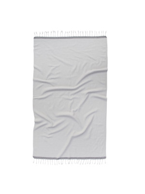 Рушник Barine Pestemal - Basak 95*165 Light Grey-Grey сірий