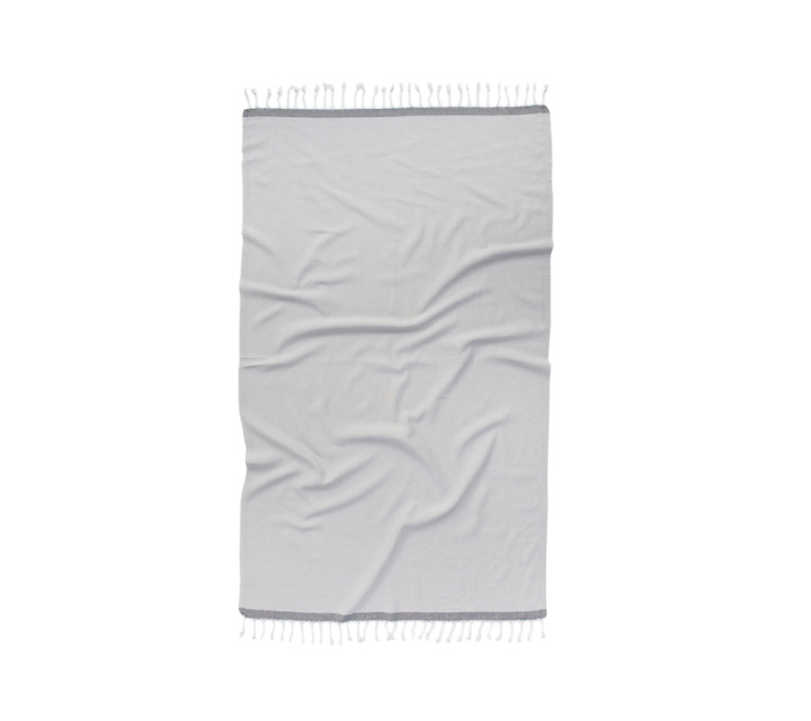 Рушник Barine Pestemal - Basak 95*165 Light Grey-Grey сірий