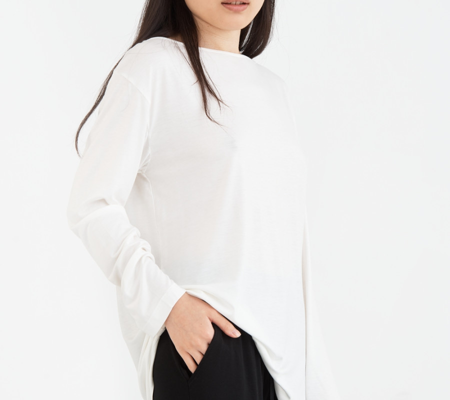 Домашній одяг футболка long sleeve Penelope - Baily ecru молочний XL