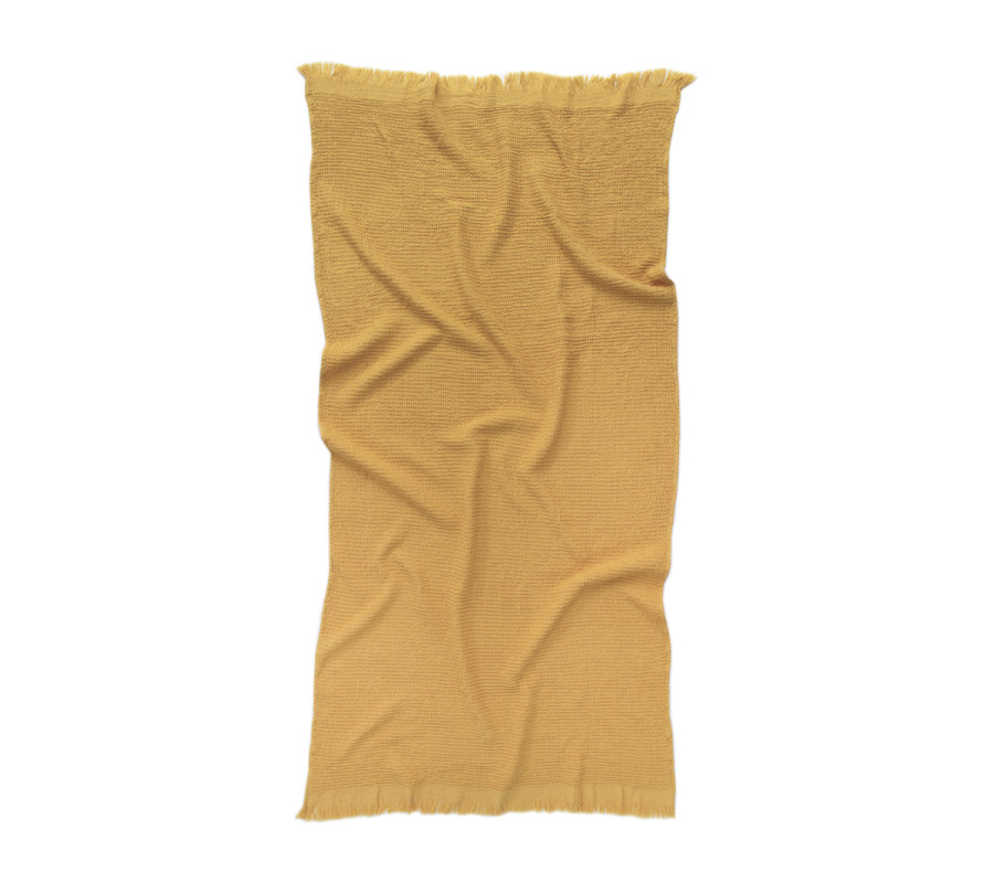 Рушник Lotus Home - Rius mustard гірчичний 90*170
