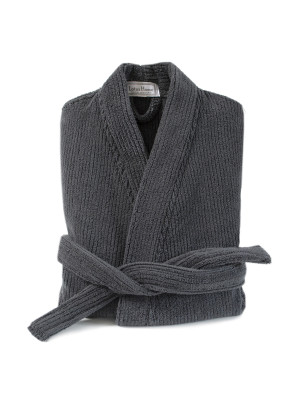 Халат-кімоно unisex Lotus Home - Bold Microcotton antrasit махровий M