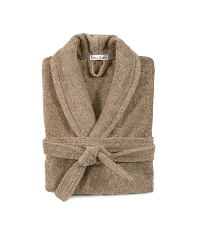 Халат махровий unisex Lotus Home - Basic New Line бежевий 3XL