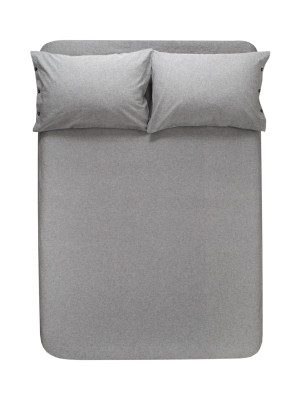 Простирадло з наволочками Lotus Home Washed Cotton - Antracite 260*280
