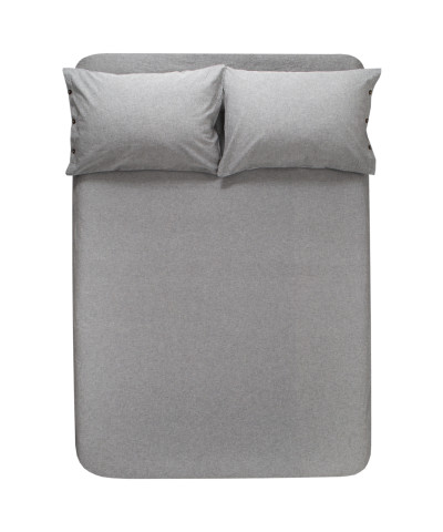 Простирадло з наволочками Lotus Home Washed Cotton - Antracite 260*280