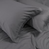 Постільна білизна сатин 210ТС Lotus Home - Brista антрацит сімейний (180*200+30см)