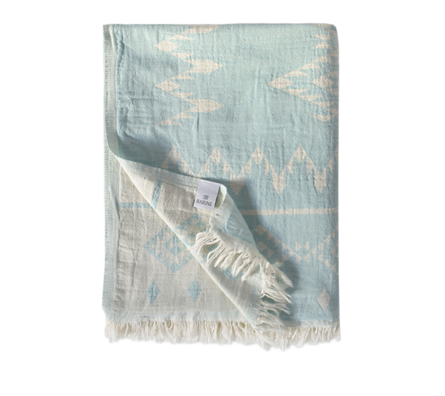 Покривало Barine - Kilim Throw Mint 130*170 ментоловий