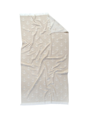 Рушник Lotus Home Pestemal - Anchor 90*160 beige бежевий