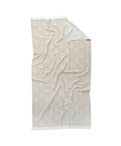 Рушник Lotus Home Pestemal - Anchor 90*160 beige бежевий