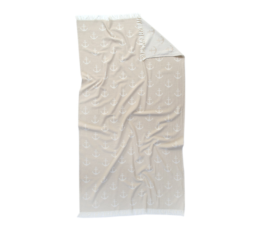 Рушник Lotus Home Pestemal - Anchor 90*160 beige бежевий