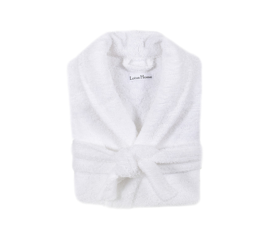 Халат махровий unisex Lotus Home - Basic Soft білий S