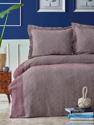 Покривало з наволочками Nautica Home - Carla bordo бордовий 230*240