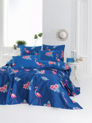 Покривало піке Lotus Home Perfect - Flamingo блакитний 200*235