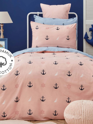 Постільна білизна Nautica Home - Anchor ранфорс підлітковий
