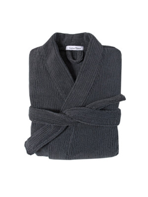 Халат-кімоно unisex Lotus Home - Bold New Microcotton antrasit махровий S/M