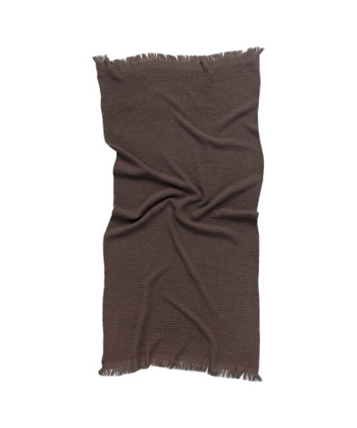 Рушник Lotus Home - Rius dark brown темно-коричневий 90*170