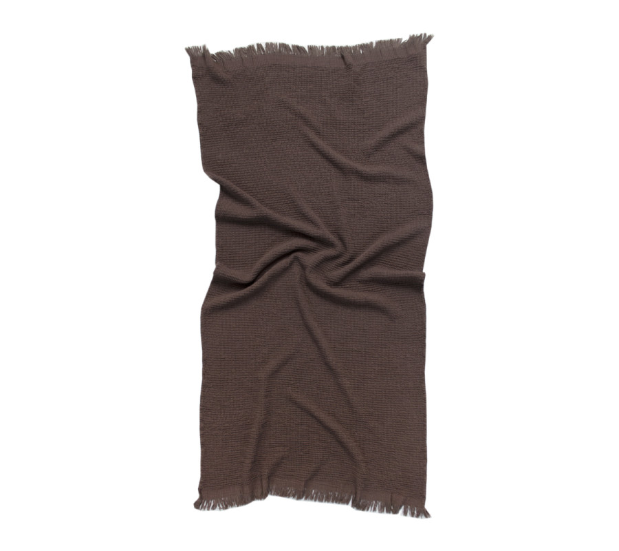 Рушник Lotus Home - Rius dark brown темно-коричневий 90*170