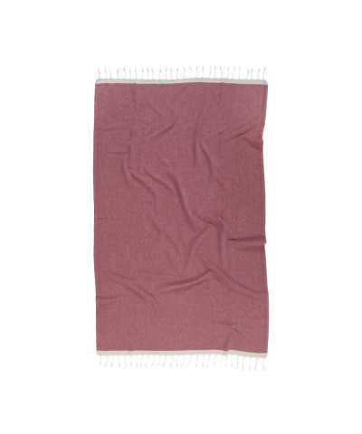 Рушник Barine Pestemal - Basak 95*165 Marsala-Beige марсала-бежевий