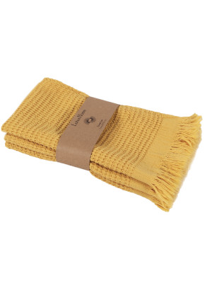 Набір рушників Lotus Home - Rius mustard гірчичний 30*50 (3 од.)