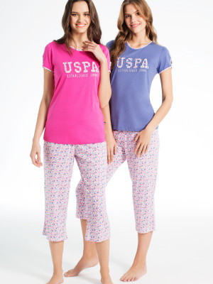 Домашній одяг US Polo Assn - Футболка і бриджі 15601 сині, S