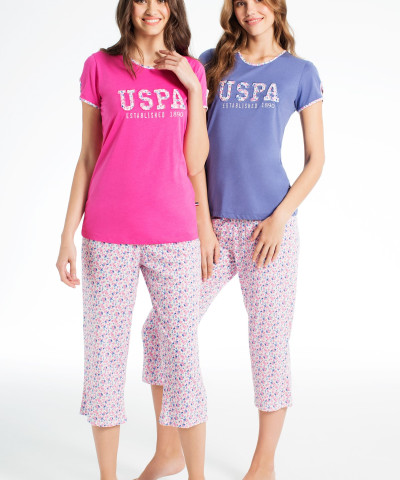 Домашній одяг US Polo Assn - Футболка і бриджі 15601 сині, S