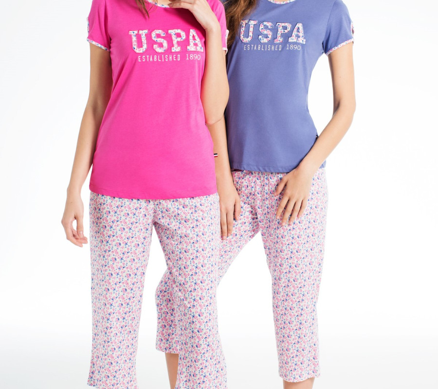 Домашній одяг US Polo Assn - Футболка і бриджі 15601 сині, S