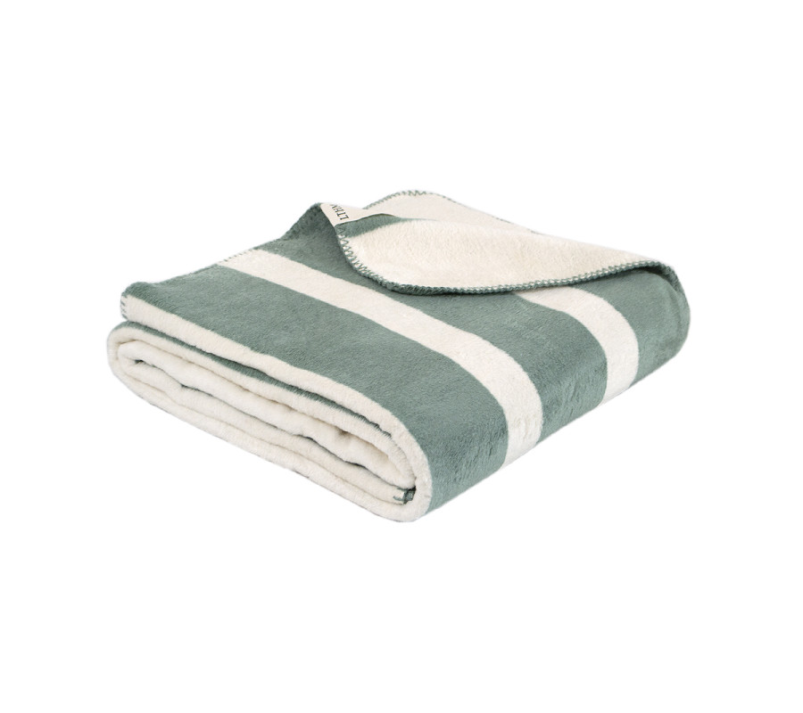 Плед Lotus Home - Infinity Stripe зелений 200*220
