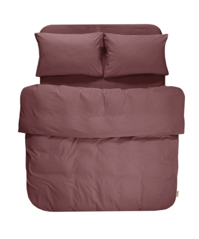 Постільна білизна Lotus Home Washed cotton - Kansas бургунді євро