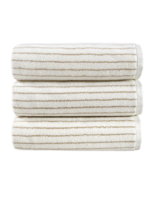 Рушник Lotus Home Готель Premium - Microcotton Stripe Ecru-Kahve 50*90 550 г/м²