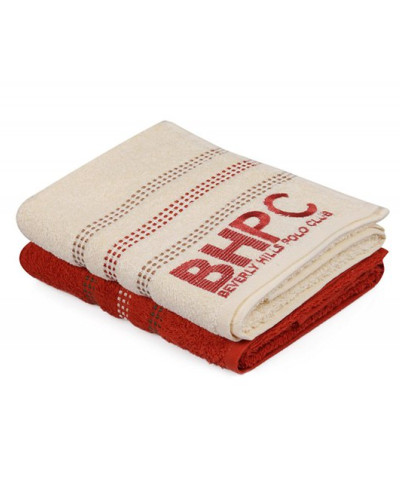 Набір рушників Beverly Hills Polo Club - 355BHP1267 Botanik Brick Red, Cream 50*90