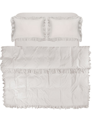 Постільна білизна Lotus Home Washed cotton - Kansas fly бежевий євро