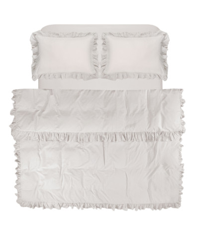 Постільна білизна Lotus Home Washed cotton - Kansas fly бежевий євро