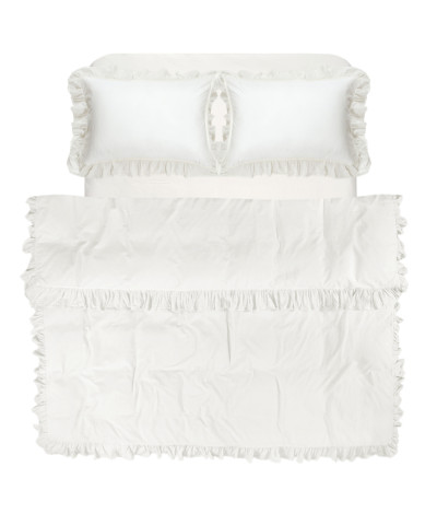 Постільна білизна Lotus Home Washed cotton - Kansas fly молочний євро