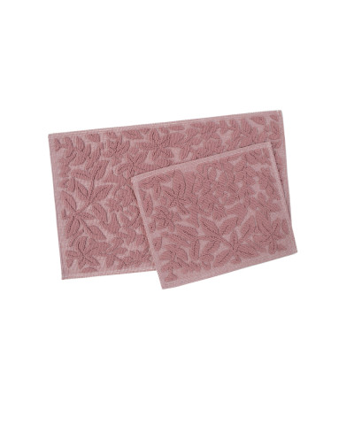 Набір килимків Karaca Home - Kelly Flower murdum сливовий 50*80+50*40
