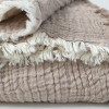 Покривало Lotus Home - Larna muslin beige 160*200