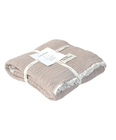 Покривало Lotus Home - Larna muslin beige 160*200