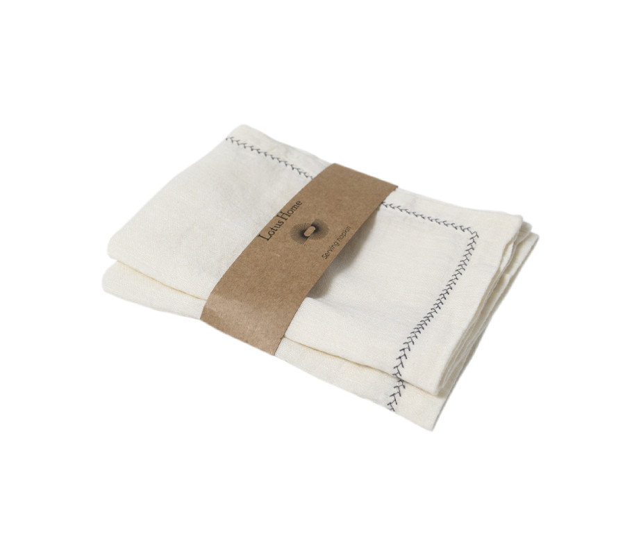 Набір столових серветок з льону Lotus Home - Benna off white 35*50 (2 од)