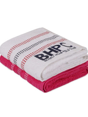 Набір рушників Beverly Hills Polo Club - 355BHP2286 Botanik White, Fuchsia 50*90