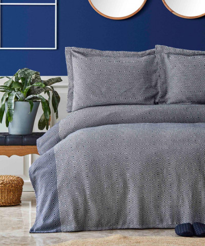 Покривало з наволочками Nautica Home - Carla indigo синій 230*240