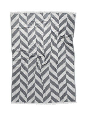 Плед-накидка Barine - Fishbone Throw Black 130*180