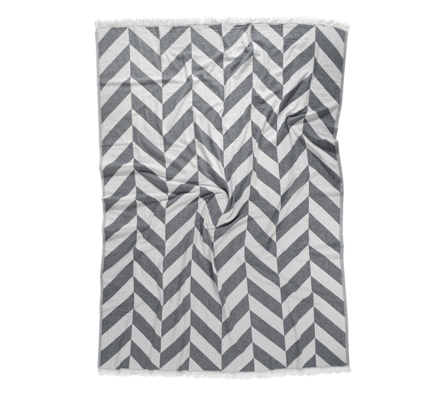 Плед-накидка Barine - Fishbone Throw Black 130*180