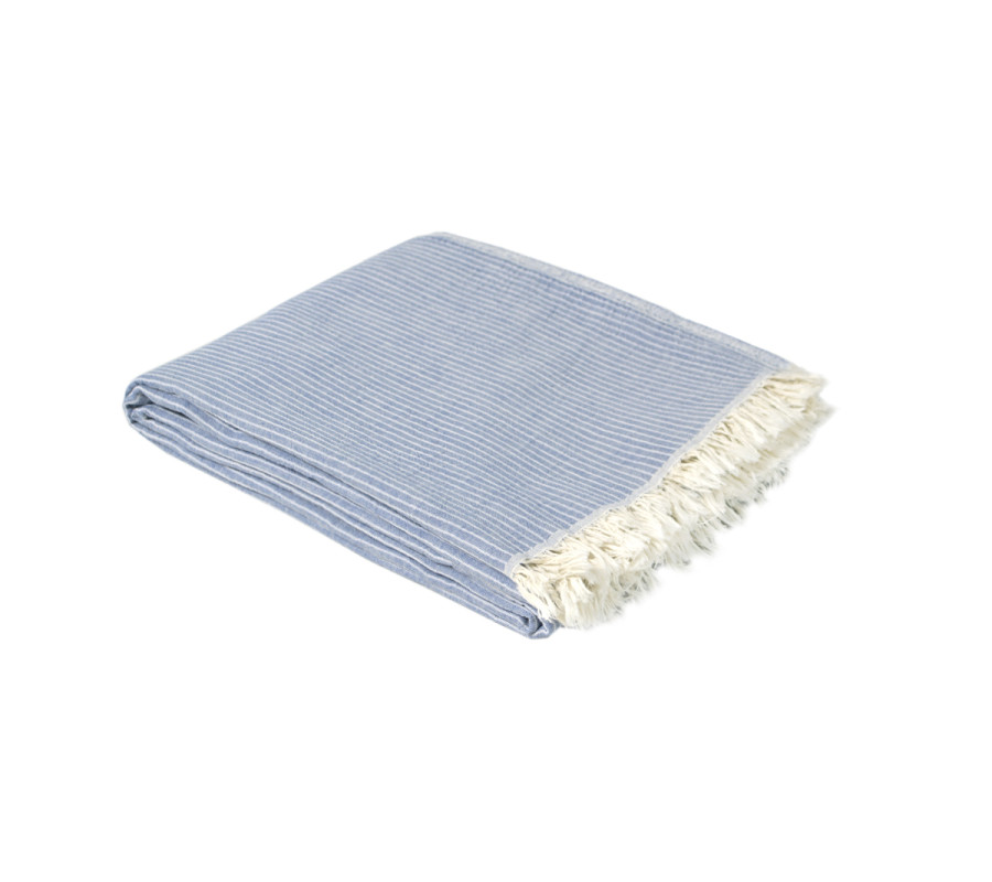Покривало Lotus Home - Premium Stripe синій 190*225