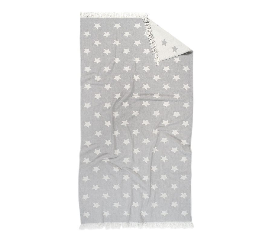 Рушник Lotus Home Pestemal - Star 90*160 grey сірий