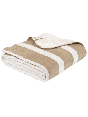 Плед Lotus Home - Infinity Stripe бежевий 200*220